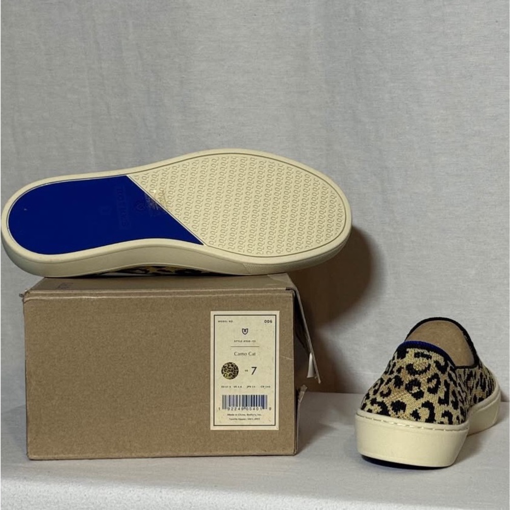 Rothy's Leopard Print Slip-On Sneakers - Picture 2 of 3